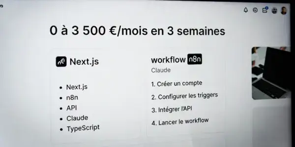 Créer un mini-SaaS rentable avec Next.js + n8n + Claude